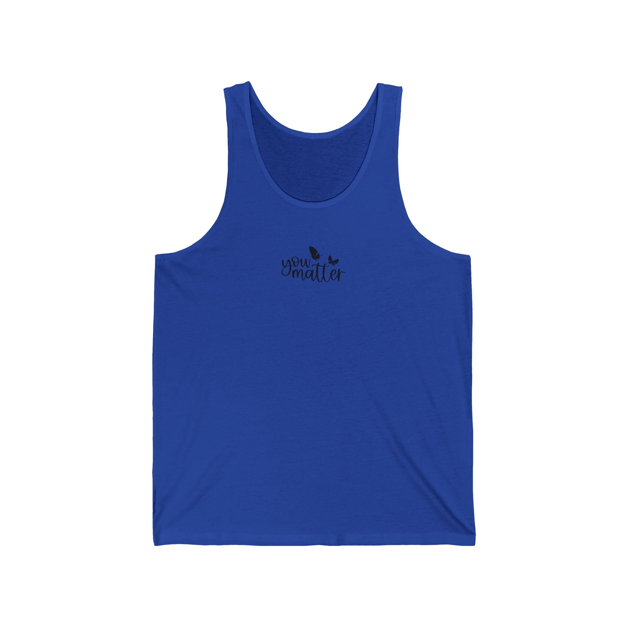 Tomorrow Needs You Tank Top — Inspirational 'You Matter' White Jersey Tank Printify