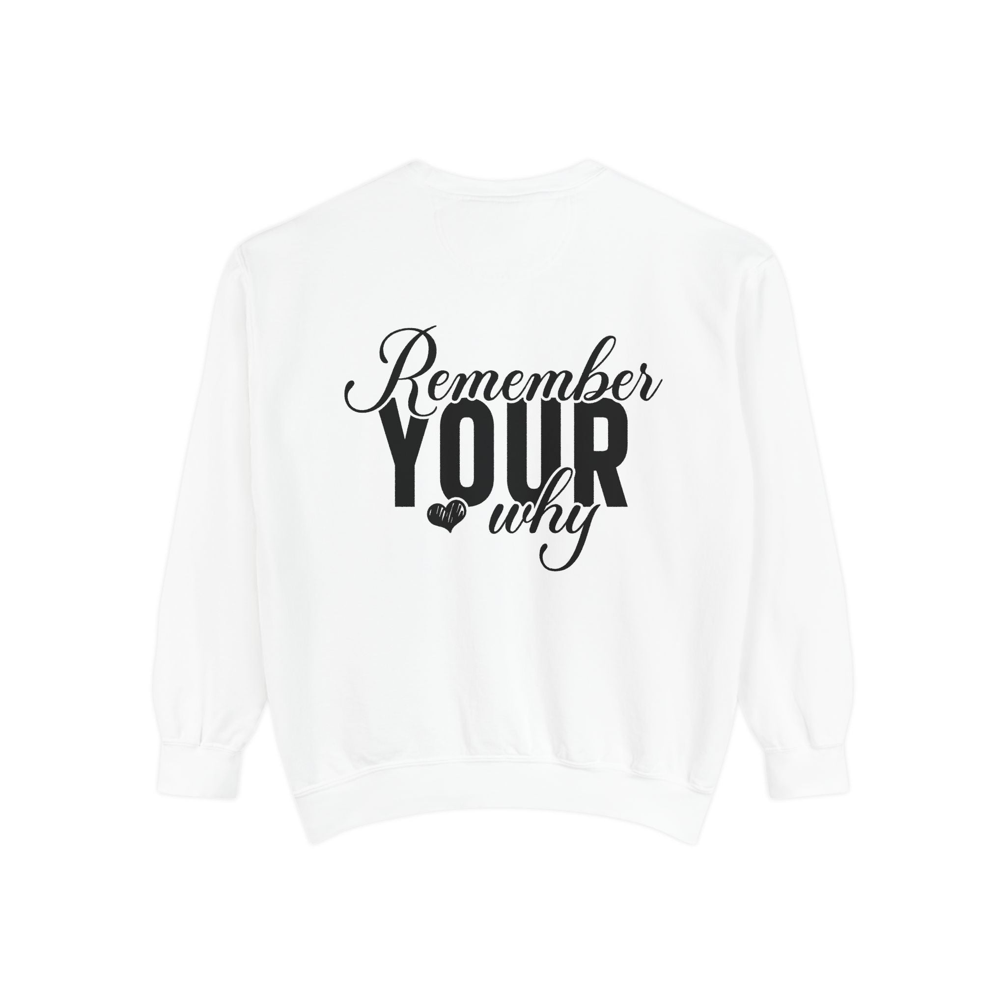 Remember Your Why Sweatshirt — Inspirational Back-Print Crewneck Printify