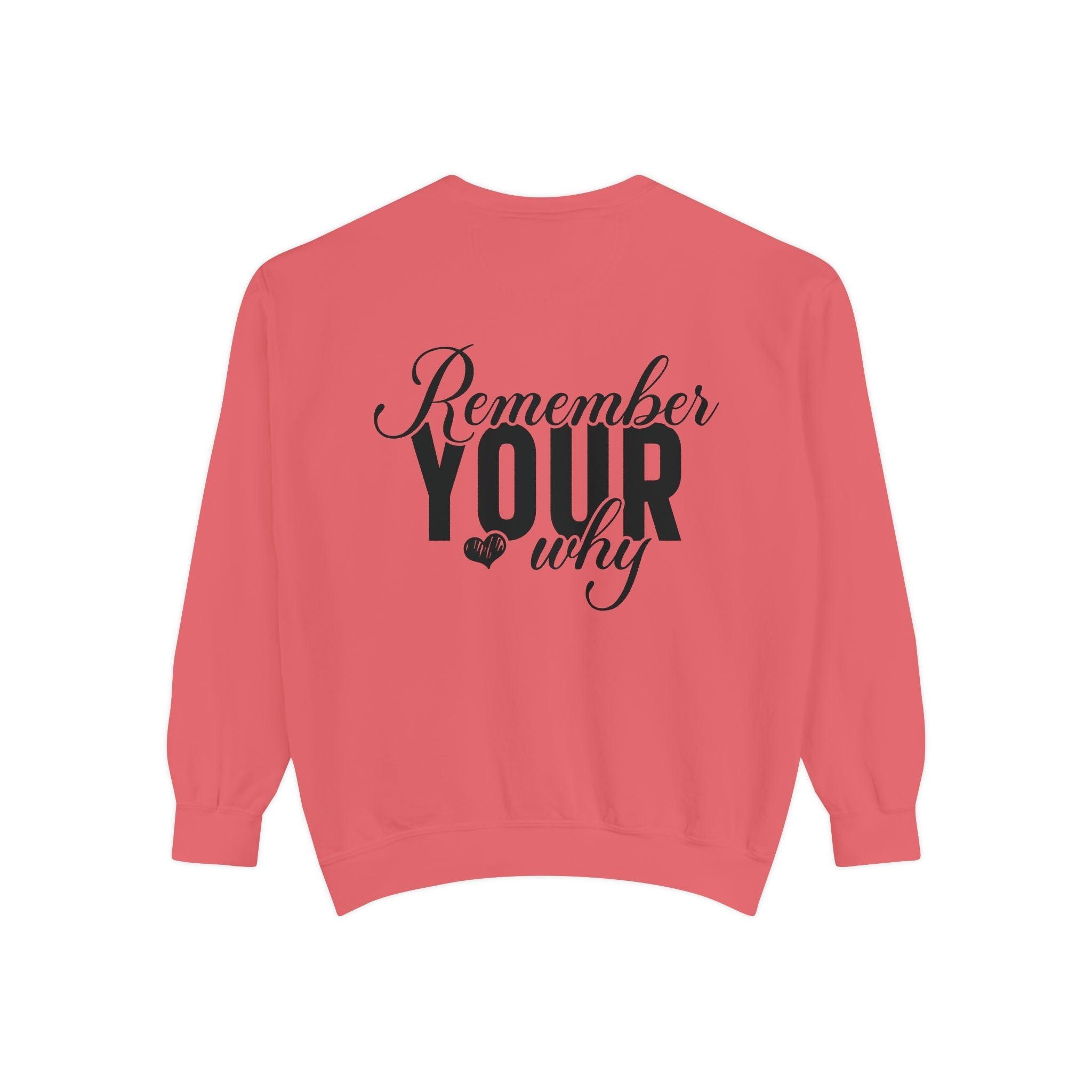 Remember Your Why Sweatshirt — Inspirational Back-Print Crewneck Printify
