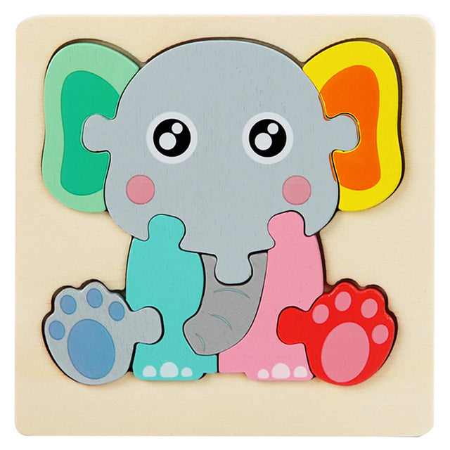 Wooden Geometric 3D Puzzle for Kids Aged 1-3 Gigi's Threaded Treasures