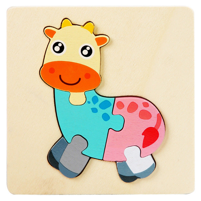 Wooden Geometric 3D Puzzle for Kids Aged 1-3 Gigi's Threaded Treasures