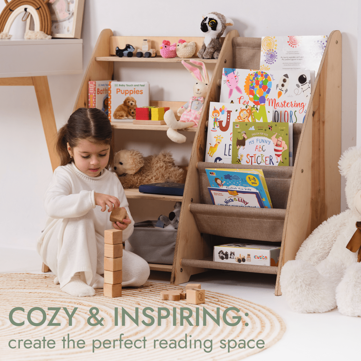 2in1 Montessori Shelf for Books and Toys Goodevas