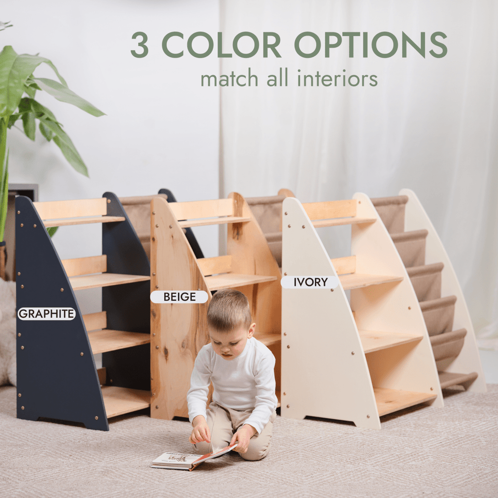 2in1 Montessori Shelf for Books and Toys Goodevas
