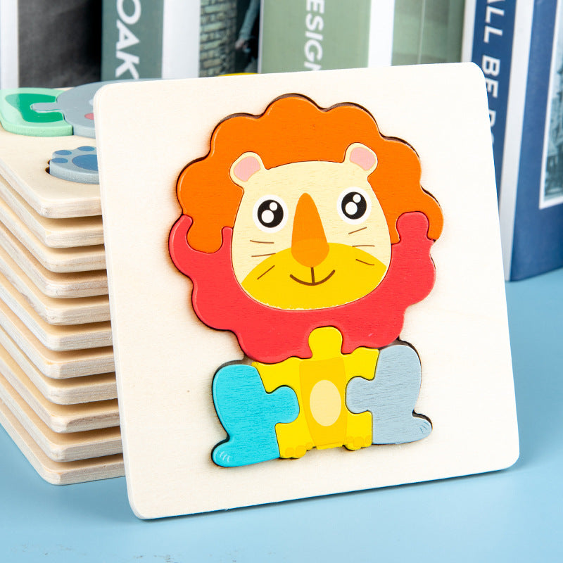 Wooden Geometric 3D Puzzle for Kids Aged 1-3 Gigi's Threaded Treasures