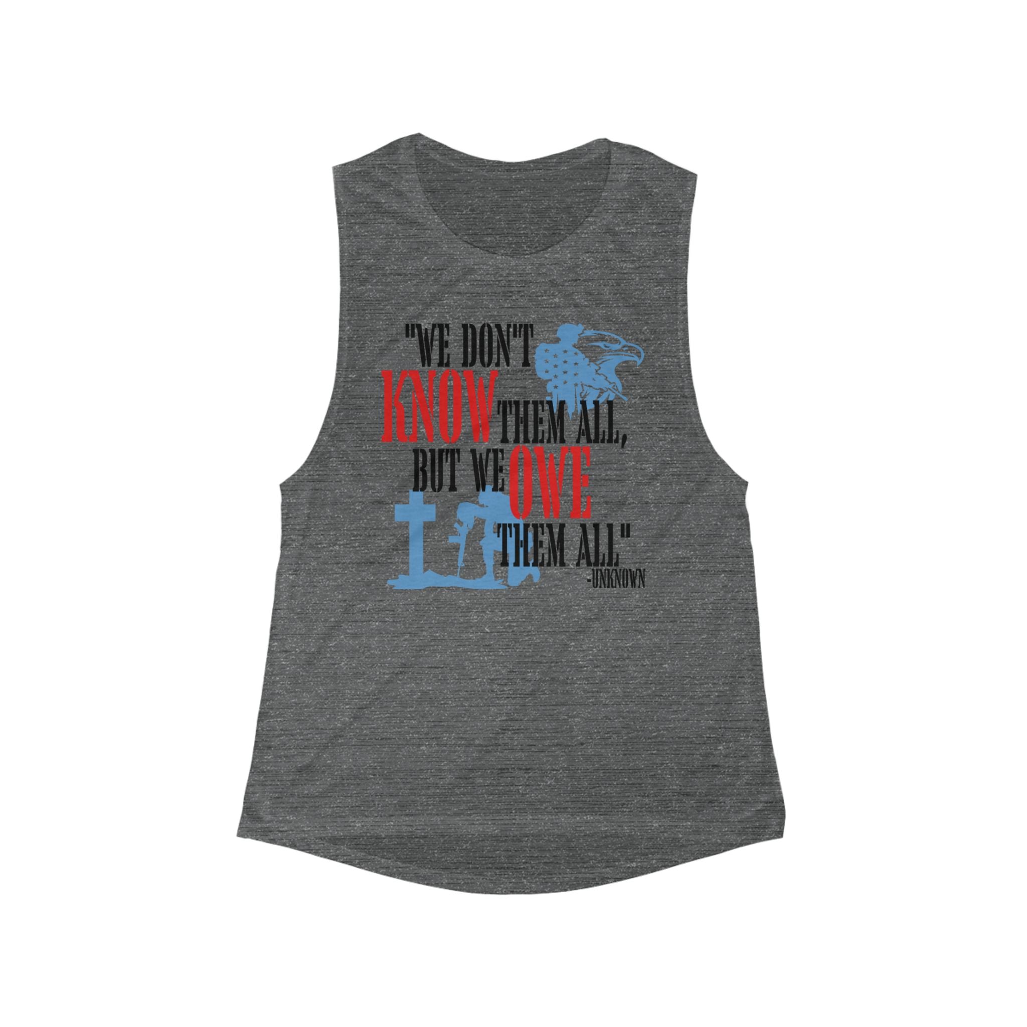 We Don't Know Them All But We Love Them All Tank - Women's Scoop Muscle Tank (Rescue Pet Pride)