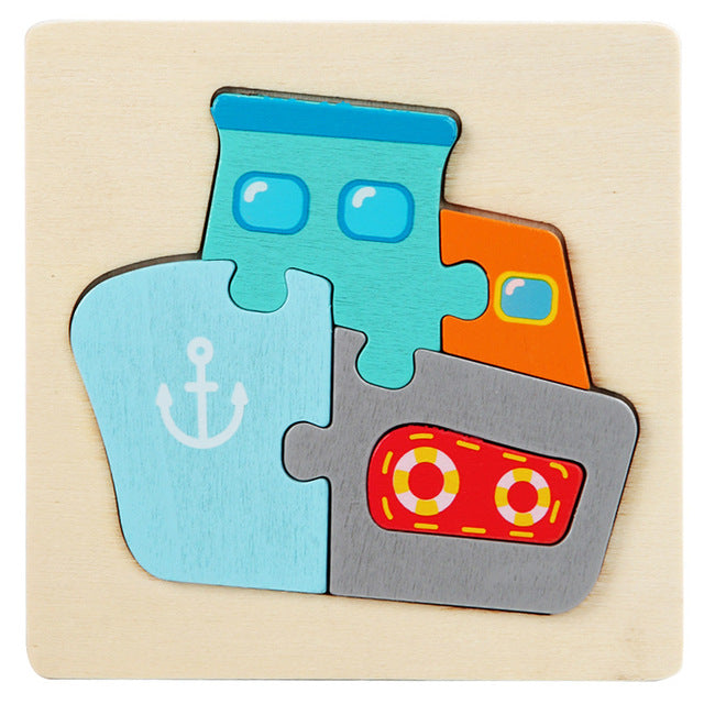 Wooden Geometric 3D Puzzle for Kids Aged 1-3 Gigi's Threaded Treasures