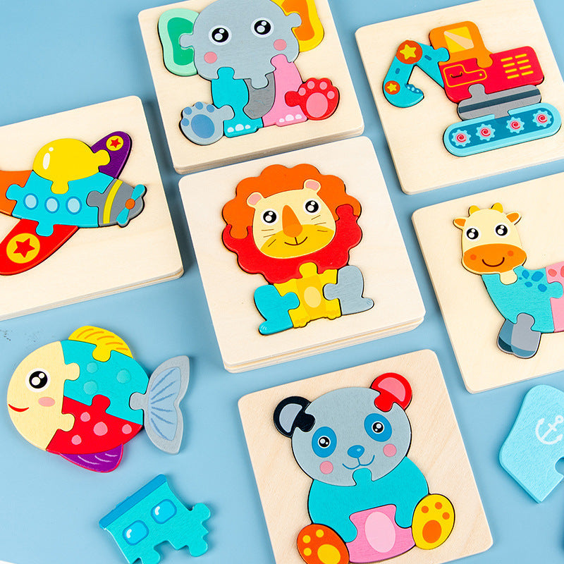 Wooden Geometric 3D Puzzle for Kids Aged 1-3 Gigi's Threaded Treasures