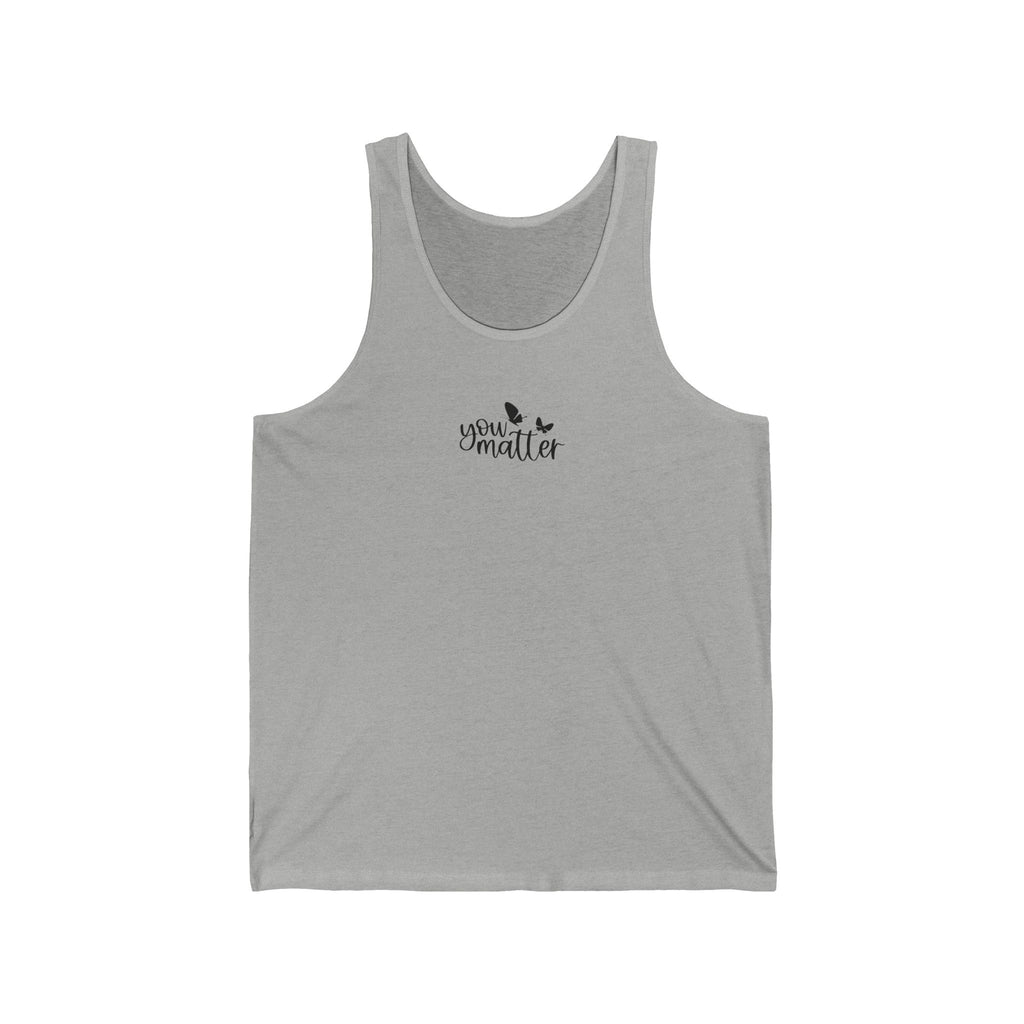 Tomorrow Needs You Tank Top — Inspirational 'You Matter' White Jersey Tank
