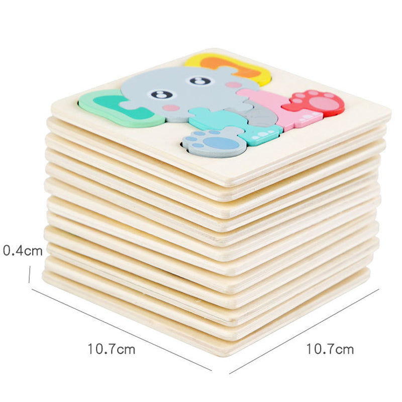 Wooden Geometric 3D Puzzle for Kids Aged 1-3 Gigi's Threaded Treasures