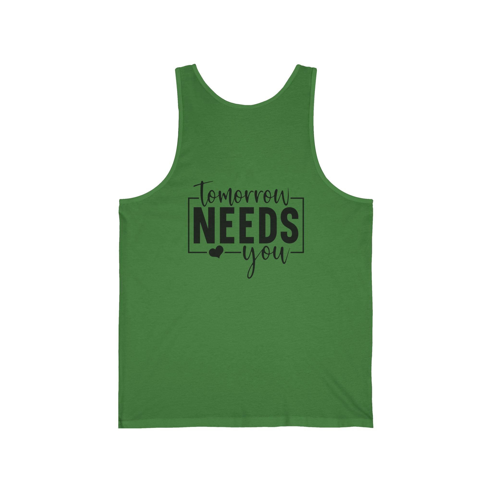 Tomorrow Needs You Tank Top — Inspirational 'You Matter' White Jersey Tank
