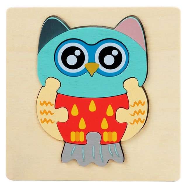 Wooden Geometric 3D Puzzle for Kids Aged 1-3 Gigi's Threaded Treasures