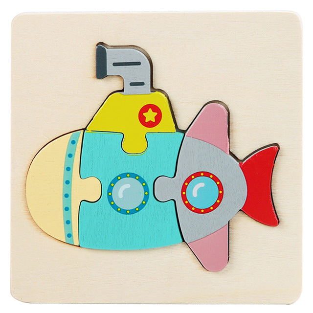 Wooden Geometric 3D Puzzle for Kids Aged 1-3 Gigi's Threaded Treasures