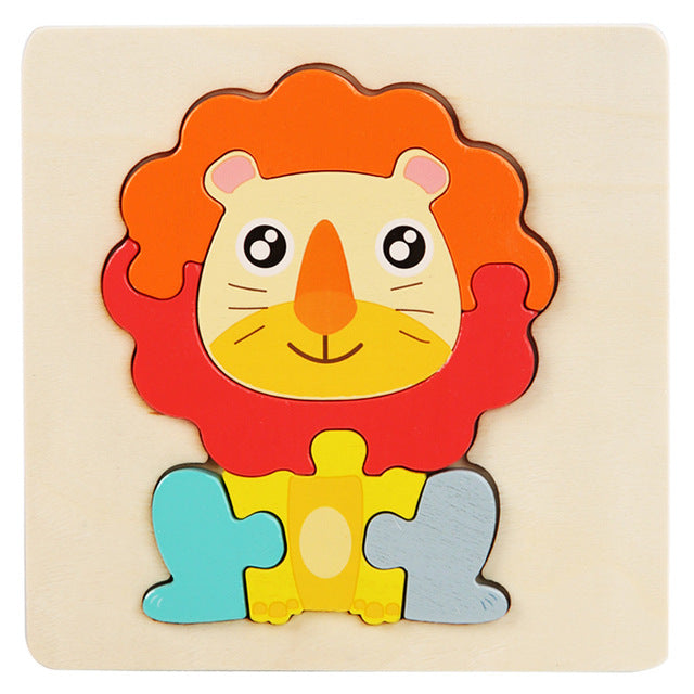 Wooden Geometric 3D Puzzle for Kids Aged 1-3 Gigi's Threaded Treasures