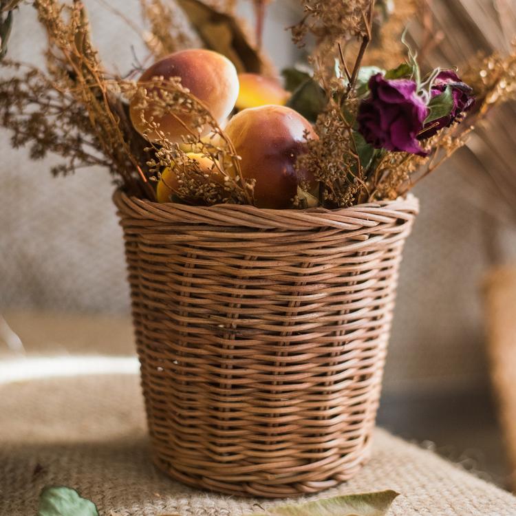 Round Rattan Basket