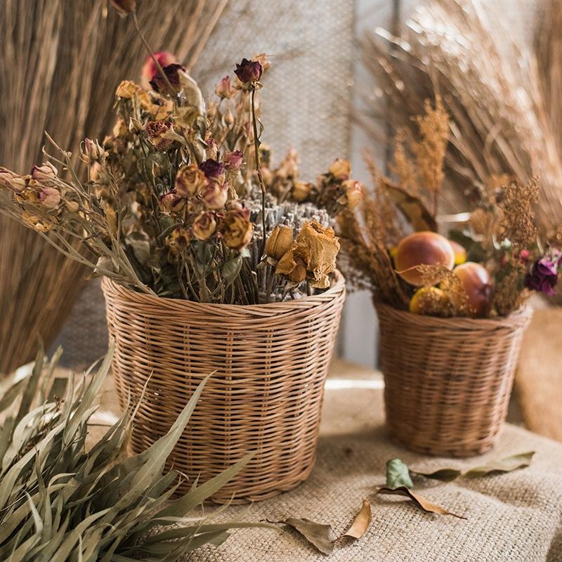 Round Rattan Basket