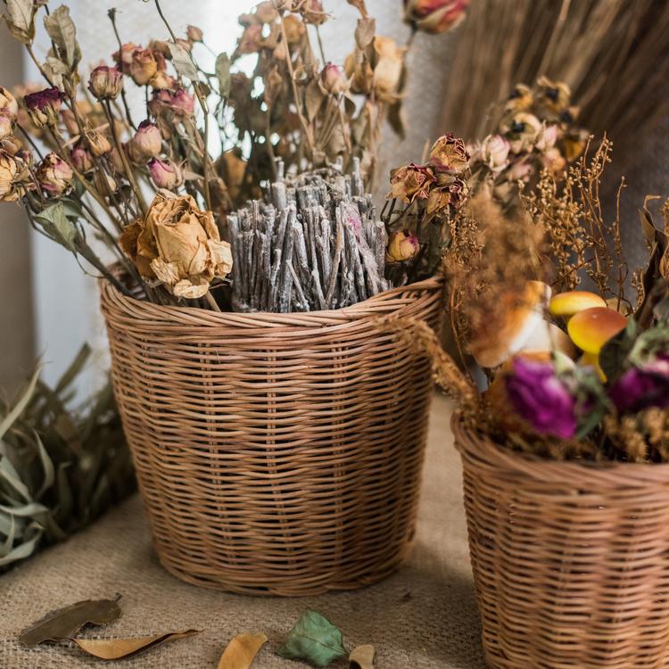 Round Rattan Basket